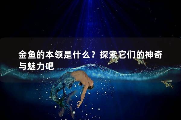 金鱼的本领是什么？探索它们的神奇与魅力吧