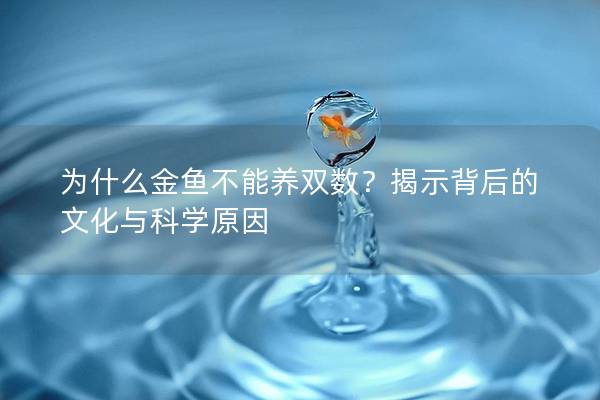 为什么金鱼不能养双数？揭示背后的文化与科学原因