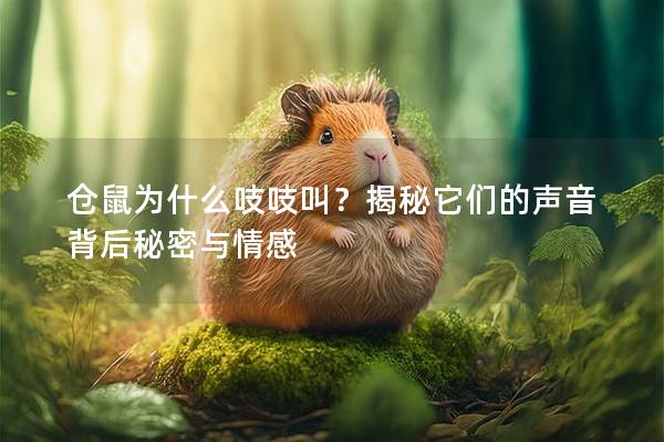 仓鼠为什么吱吱叫？揭秘它们的声音背后秘密与情感