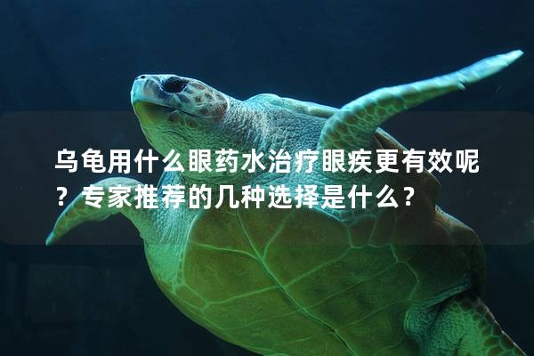 乌龟用什么眼药水治疗眼疾更有效呢？专家推荐的几种选择是什么？